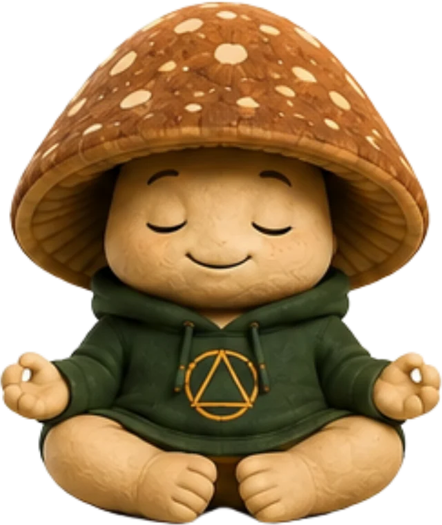 Shumi meditating: the Calm shelf of Reishi, loose-leaf tea and magnesium